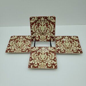 Biltmore Inspirations Damask Appetizer Plates Dessert Plates Snack Plates